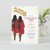 Afrikanische Amerikanische Partei der Doppelschulb Einladung (Stehend Vorderseite)