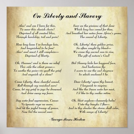 Afrikanische amerikanische Poesie über Freiheit un Poster (Vorne)