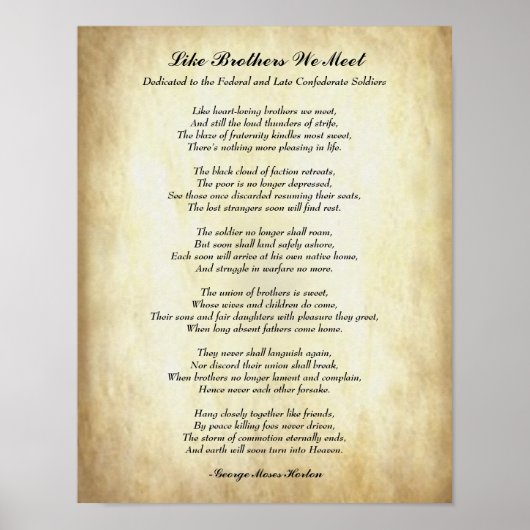 Afrikanische amerikanische Poesie wie Brüder, die  Poster (Vorne)