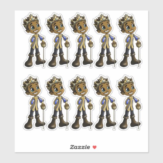 Afrikanische Amerikanische Prinzen Aufkleber (Blatt)