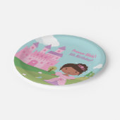 Afrikanische amerikanische Prinzessin Birthday Pappteller (Schrägansicht)