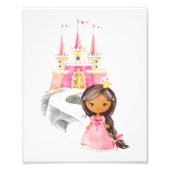 Afrikanische Amerikanische Prinzessin, Burg, Girl- Fotodruck (Vorne)