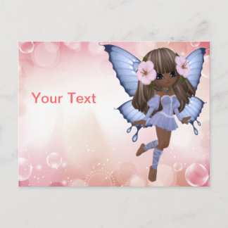 Afrikanische Amerikanische Prinzessin Butterfly Po Postkarte