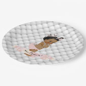 Afrikanische Amerikanische Prinzessin Diamonds Blu Pappteller (Schrägansicht)