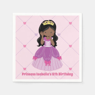 Afrikanische Amerikanische Prinzessin Niedlich Pin Serviette