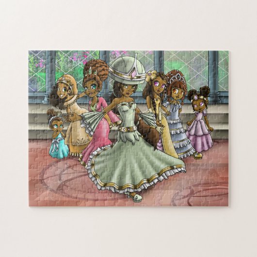 Afrikanische Amerikanische Prinzessinnen Puzzle (Horizontal)