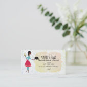 Afrikanische amerikanische retro visitenkarte (Stehend Vorderseite)