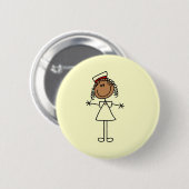 Afrikanische amerikanische Strichmännchen-T-Shirts Button (Vorne & Hinten)