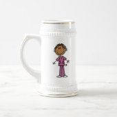 Afrikanische amerikanische weibliche bierglas (Links)