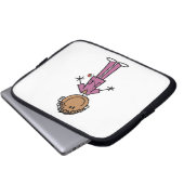 Afrikanische amerikanische weibliche laptopschutzhülle (Vorne Knopf)