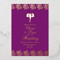 Afrikanische Ankara Elephant Lila Hochzeit gepress