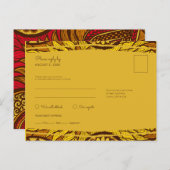Afrikanische Ankara Rote Flora UAWG Mahl Postkarte (Vorne/Hinten)