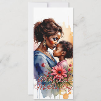 Afrikanische Aquarellfarben-Liebe des Muttertags K