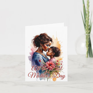 Afrikanische Aquarellfarben-Liebe des Muttertags K Karte