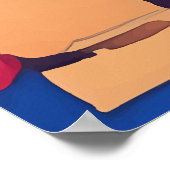 Afrikanische Aquarelltänzer Poster (Ecke)