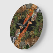 Afrikanische Artenvielfalt - Akrylwall-Uhr Große Wanduhr (Winkel)