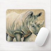 Afrikanische Ausdrücke - weißes Nashorn Mousepad (Mit Mouse)