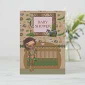 Afrikanische Babyparty-Einladung Einladung (Stehend Vorderseite)
