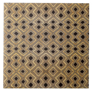 Afrikanische BaKuba-Stammeskeramikfliese Fliese