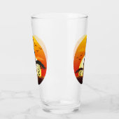 Afrikanische Beautiful Woman Silhouette über afrik Glas (Links)