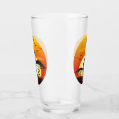 Afrikanische Beautiful Woman Silhouette über afrik Glas (Rechts)