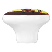 Afrikanische Beautiful Woman Silhouette über afrik Keramikknauf (Seitenansicht)