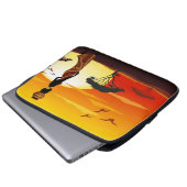 Afrikanische Beautiful Woman Silhouette über afrik Laptopschutzhülle (Vorne Knopf)