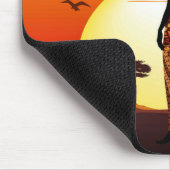 Afrikanische Beautiful Woman Silhouette über afrik Mousepad (Ecke)