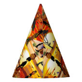 Afrikanische Beautiful Woman Silhouette über afrik Partyhütchen (Rückseite)