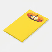 Afrikanische Beautiful Woman Silhouette über afrik Post-it Klebezettel (angewinkelt)