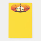 Afrikanische Beautiful Woman Silhouette über afrik Post-it Klebezettel (Vorderseite)