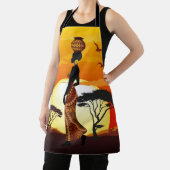 Afrikanische Beautiful Woman Silhouette über afrik Schürze (InSitu)