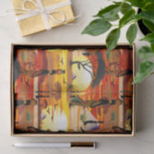 Afrikanische Beautiful Woman Silhouette über afrik Seidenpapier (Geschenk)