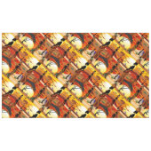 Afrikanische Beautiful Woman Silhouette über afrik Tischdecke (Vorderseite (Horizontal))