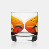 Afrikanische Beautiful Woman Silhouette über afrik Whiskyglas (Rechts)