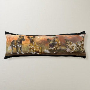 Afrikanische bemalte Welpen Seitenschläferkissen