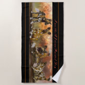 Afrikanische bemalte Welpen Strandtuch (Vorderseite)