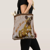 Afrikanische bemalte Welpen Tasche (Von Nahem)