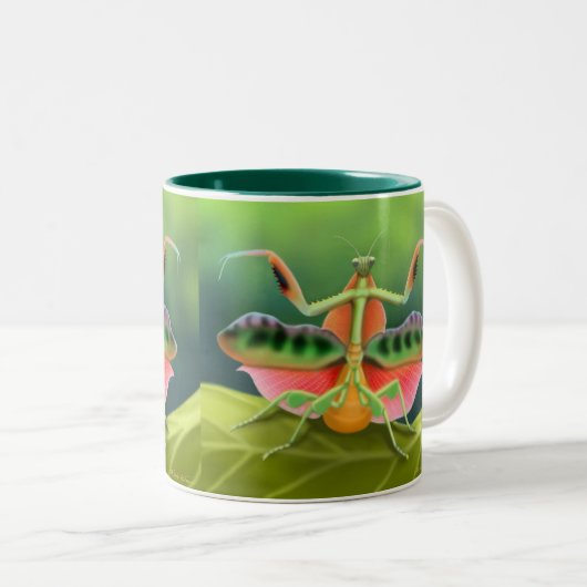 Afrikanische betender Mantis-Tasse Zweifarbige Tasse (VorderseiteRechts)