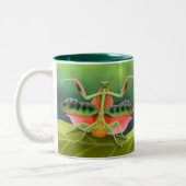 Afrikanische betender Mantis-Tasse Zweifarbige Tasse (Links)