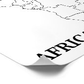 Afrikanische Blank Map Poster (Ecke)
