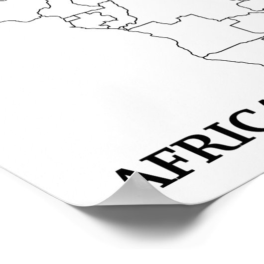 Afrikanische Blank Map Poster (Ecke)