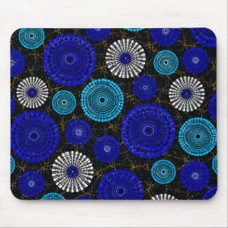 Afrikanische blaue Sonnenstrahl-Geometrie-Mauspad Mousepad