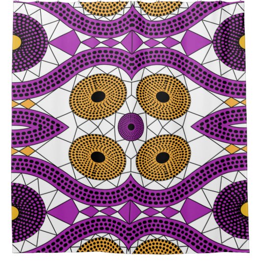 Afrikanische Blume mit Duschvorhang (Vorderseite)