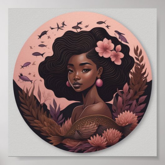 Afrikanische Blume Poster (Vorne)