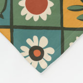 Afrikanische Blumenstrasse Fleecedecke (Ecke)