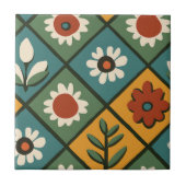 Afrikanische Blumenstrasse Fliese (Vorderseite)