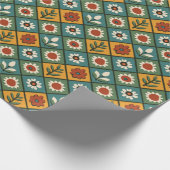 Afrikanische Blumenstrasse Geschenkpapier (Ecke)