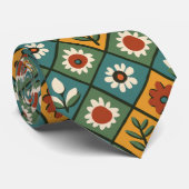 Afrikanische Blumenstrasse Krawatte (Gerollt)