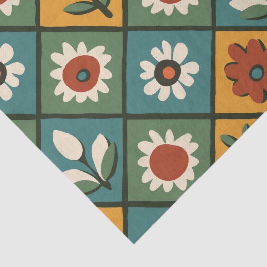 Afrikanische Blumenstrasse Seidenpapier (Detail)